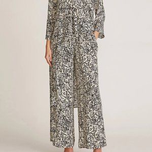 NWT Halston Silk Wide Leg Pants